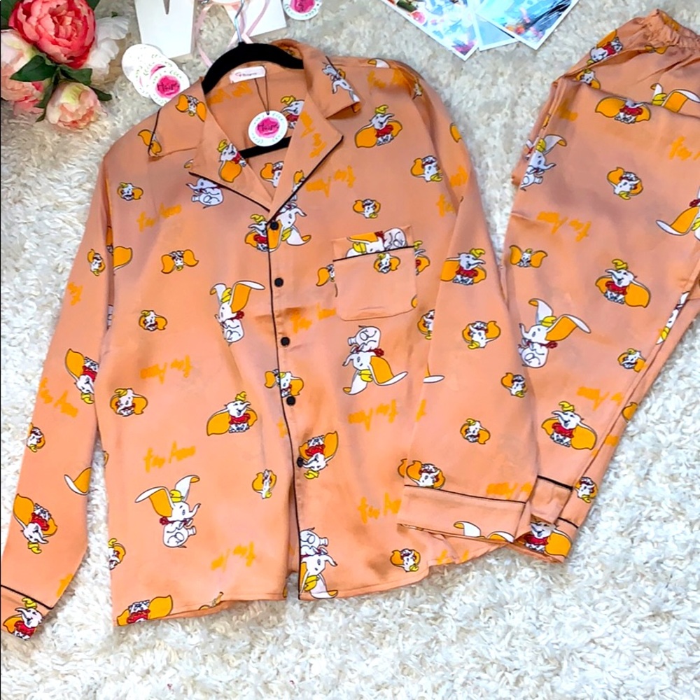 Silk Satin Pajamas Sets | Cute Dumbo